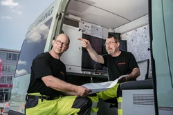 Saugbaggerarbeiten in Wiesbaden bei der Freilegung